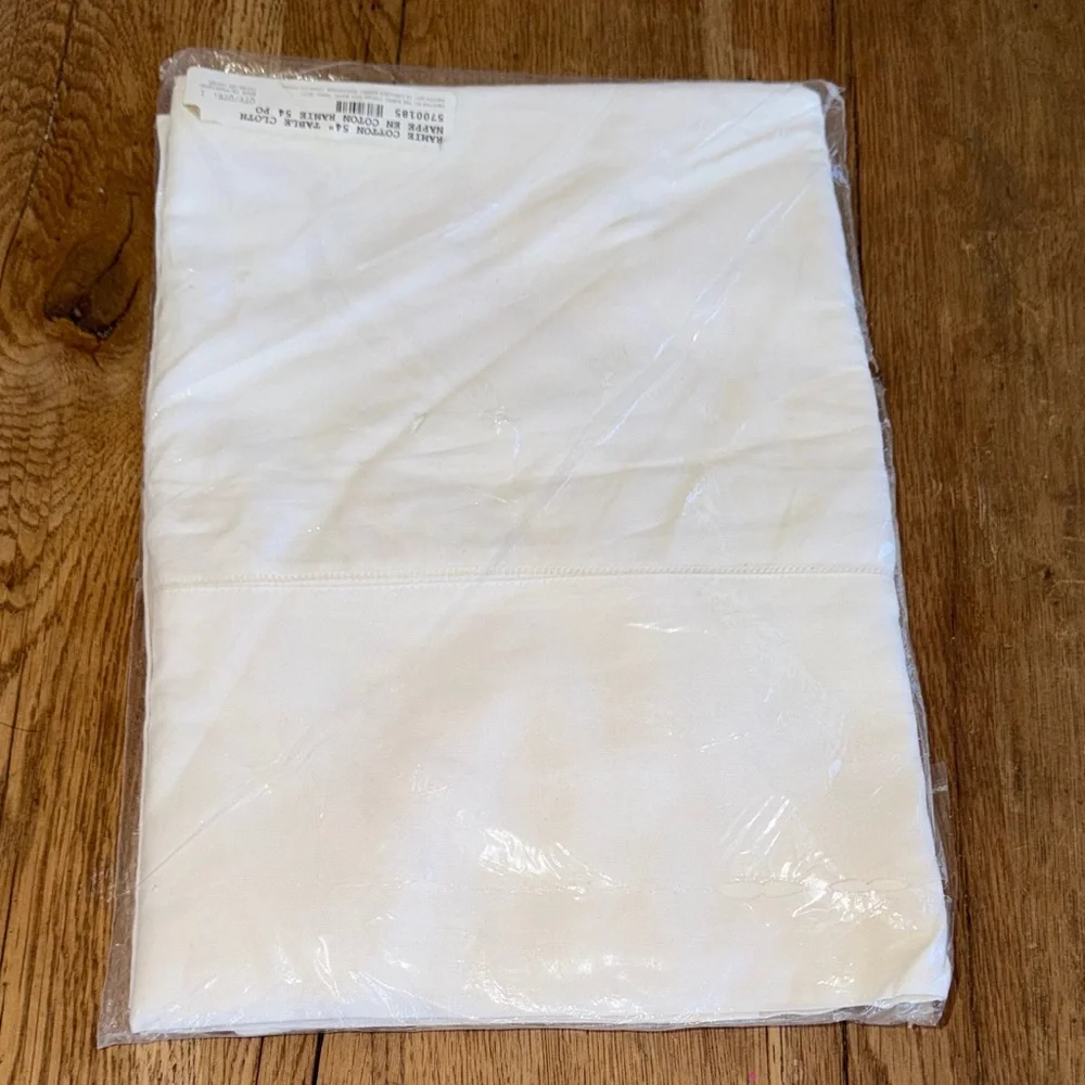 Ramie Cotton 54 inch table cloth White lace vintage style